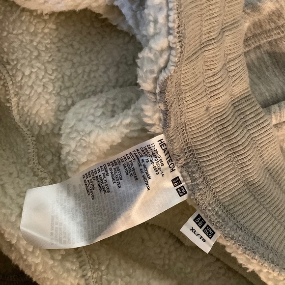 Grey Uniqlo Heattech Sherpa Lined Sweatpants XL - Picture 4 of 4
